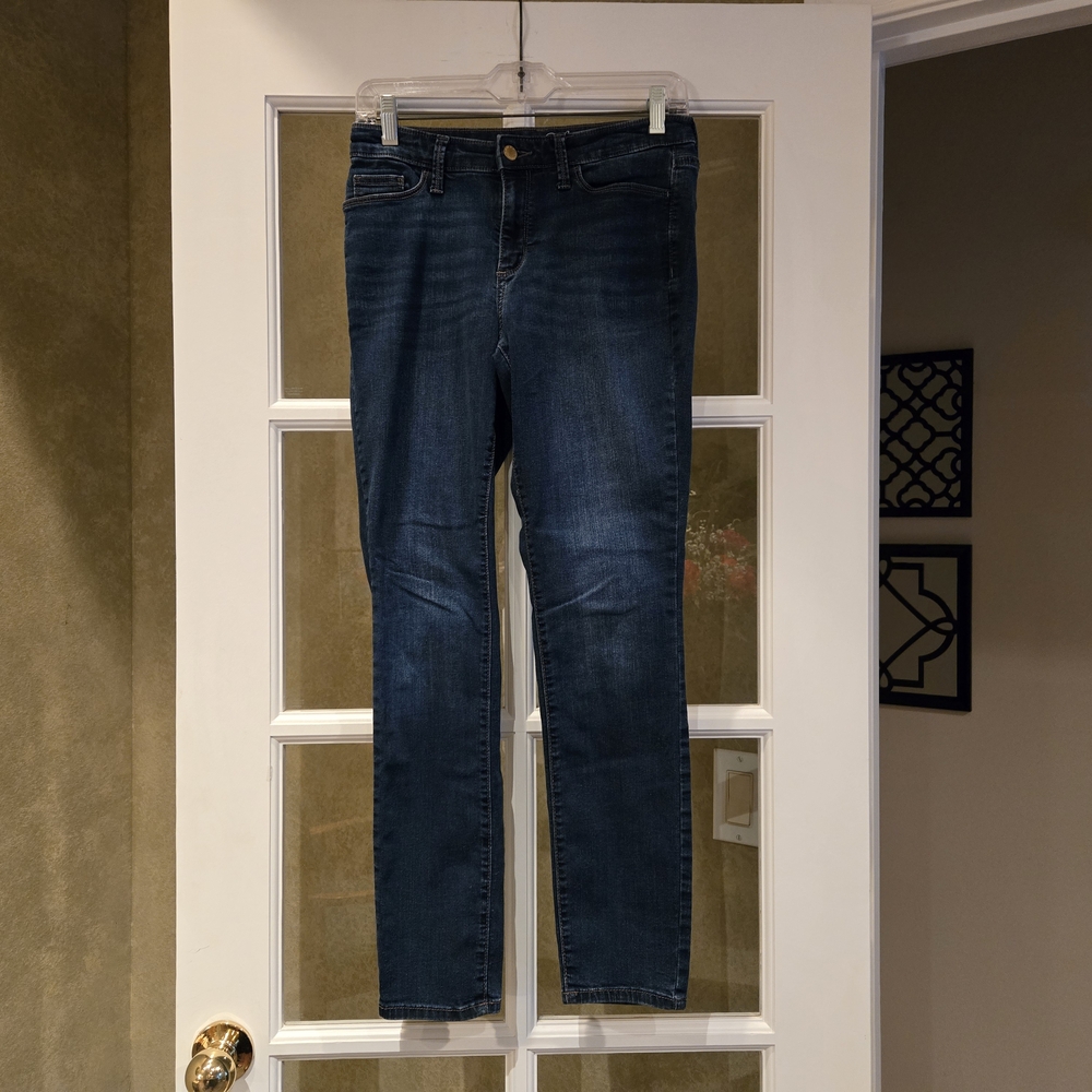 Blue Skinny Jeans with Lived-In Look